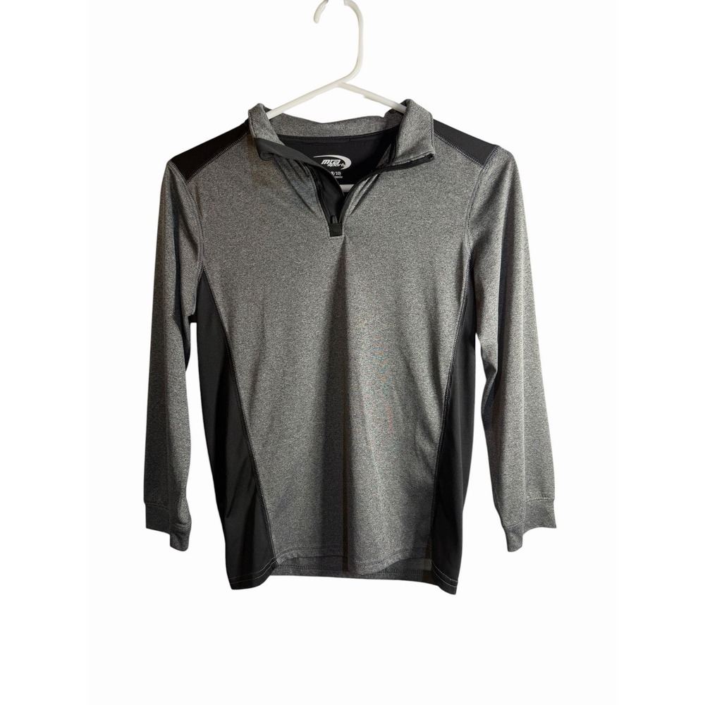 MTA sport boys long sleeve collared zip shirt size medium 8 10
